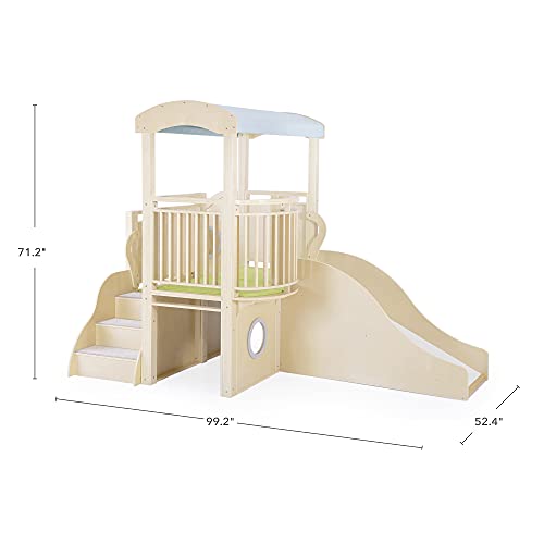 Guidecraft City Toddler Loft Wooden Climber Activity Center White Natural