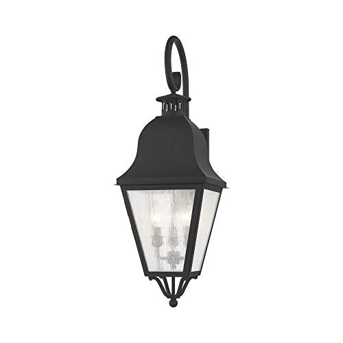 Livex Amwell 3 Light 32 Inch Outdoor Wall Lantern Bronze