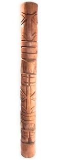 Tikimaster Trader Vic's Tiki Outdoor Totem Pole 7' Replica Natural Finish