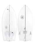 Ronix Flyweight Bat Tail Wakesurf Board 4'5 Alpine White/Azure