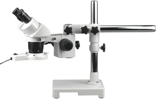 AmScope Binocular Stereo Microscope WH10x Eyepieces 5X-45X Magnification White