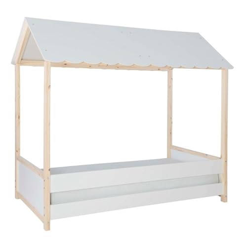 Home Square 2-Piece Twin Youth House Bed & Bookcase Set White