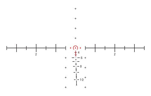 Trijicon 4x32 ACOG Red Horseshoe/Dot M855 RCO Reticle with Quick Release Mount Red
