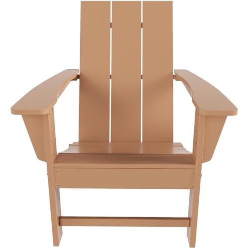Costaelm Palms 12-Piece Modern Poly Folding Adirondack Chair Set with Ottoman and Side Table