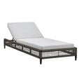 Armen Living Alegria Outdoor Aluminum Adjustable Chaise Lounge Chair Black