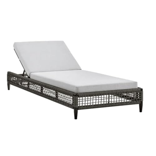 Armen Living Alegria Outdoor Aluminum Adjustable Chaise Lounge Chair Black