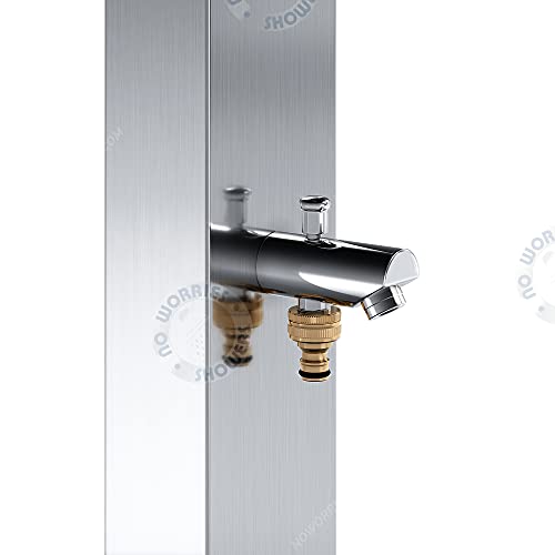 No Worries Products Bondi 316 Marine Grade Stainless Steel Outdoor Shower Panel