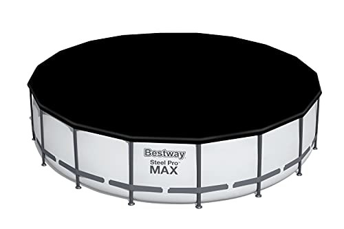 Bestway Steel Pro MAX 18' x 48" Round Metal Frame Above Ground Pool Set with Filter Pump, Ladder, and Cover