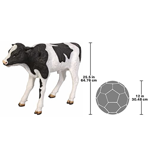 Design Toscano Buttercup Life Size Holstein Calf Dairy Cow Statue Full Color