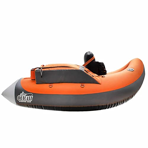 Outcast Sporting Gear Super Fat Cat Still Water Fishing Float Tube Gray/Orange