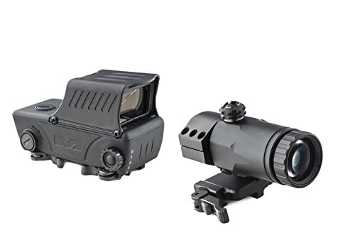 Meprolight MEPRO RDS PRO 2 MOA Red Dot Sight with MEPRO MX3F 3X Scope Black