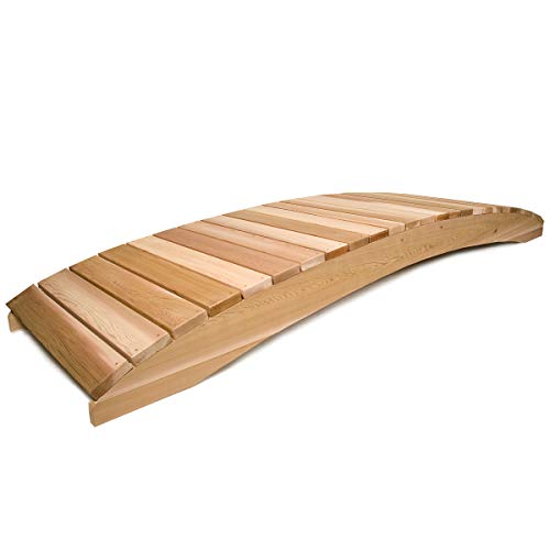 All Things Cedar 12-Ft Garden Bridge Natural Cedar Wood