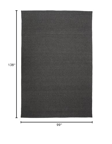 Liora Manne AVALON Indoor/Outdoor Area Rug Durable Power Loomed Polypropylene 8'3" x 11'6" Texture Charcoal