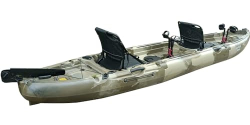 BKC Brooklyn 13.0 Tandem Modular Pedal Kayak Green Camo