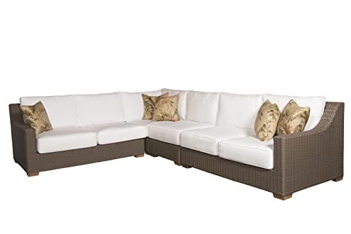 Padma's Plantation Nautilus Outdoor Left Facing Loveseat Grey