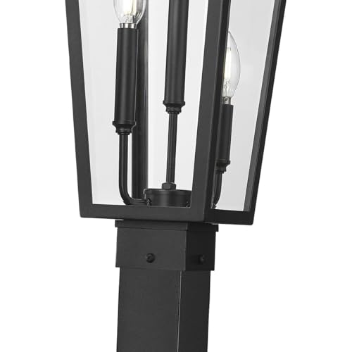 Z-Lite Gannon 3 Light 120" Tall Post Light Black