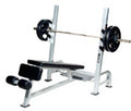 York Barbell Olympic Decline Bench with Gun Racks White