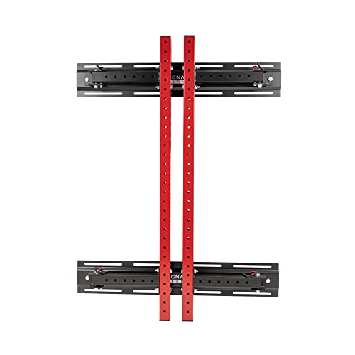 Signature Fitness Wall Mounted Fold-in Power Cage Squat Rack Red