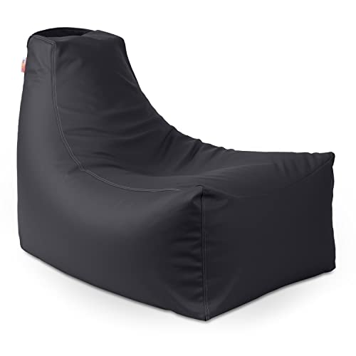 Jaxx Juniper Premium Vinyl Classroom Bean Bag Chair Black