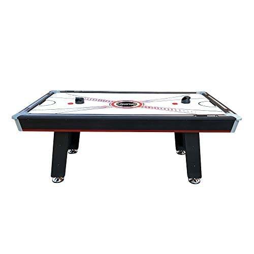 PUCK Atlas 7-Foot Air Hockey Table with Table Tennis Top White