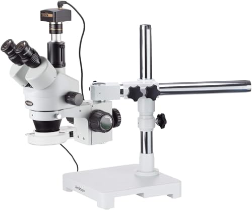 AmScope Digital Trinocular Stereo Zoom Microscope 7X-90X Magnification Clear
