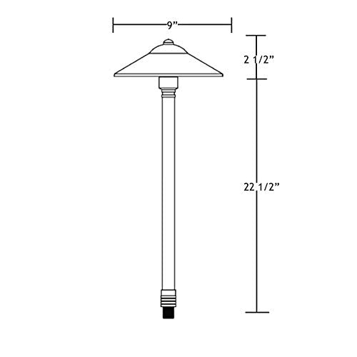 VOLT 15-Pack 12V Cast Brass Max Spread Path Lights Bronze