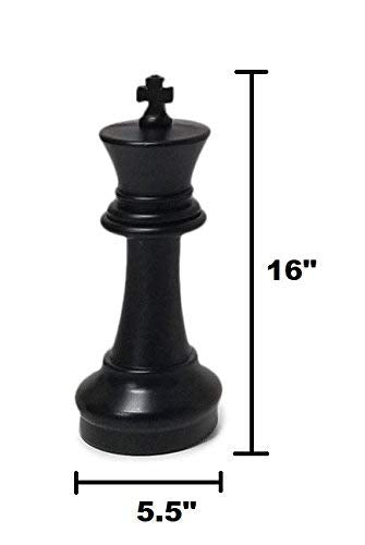 MegaChess 16 Inch Plastic Giant Chess Set with Roll-up Chessboard