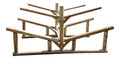 Log Kayak Rack 2-Place Rowboat + 2 Canoe/Kayak Rack Canyon Brown