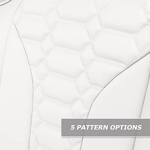 MODZ® FS2 Custom Golf Cart Front Seat for Club Car Precedent/Onward/Tempo - [2004-Up] - White Base - Double Diamond Pattern