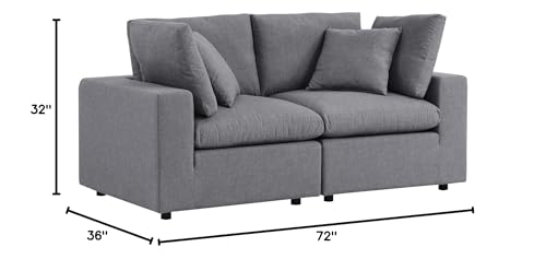 Modway Commix Sunbrella Outdoor Patio Loveseat Gray