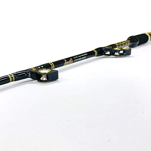EAT MY TACKLE Blue Marlin Short Dredge Rod with 80 Wide 2 Speed Reel Blue