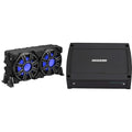 KICKER 10-Inch Loaded Premium Marine Sub Enclosure with Passive Radiator & 48KXMA4002 Marine Amp Bundle