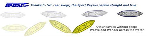Sea Eagle 370 Deluxe 2 Person Inflatable Portable Sport Kayak & Paddles (2 Pack)