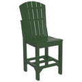 Furniture Barn USA Set of 4 Poly Lumber Counter Height Adirondack Side Chairs Green