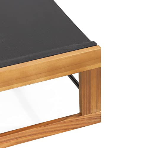 Christopher Knight Home Emile Chaise Lounge Black + Teak