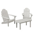 Highwood Classic Westport Adirondack 3-Piece Set, 2 Chairs & Coffee Table, Harbor Gray