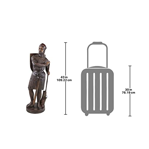 Design Toscano 13th Century Medieval Warrior Soldier Lost Wax Bronze Statue Bronze