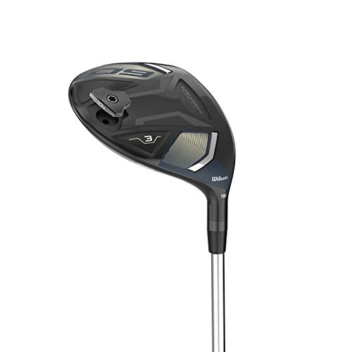 WILSON Staff D9 Golf Fairway 5 Wood - Men's Left Hand, Standard Length Regular Flex, 18 Degree Loft Gray