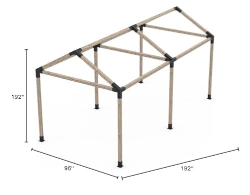 TOJAGRID Grid 30 Double Pergola Kit for 4x4 Wood Posts