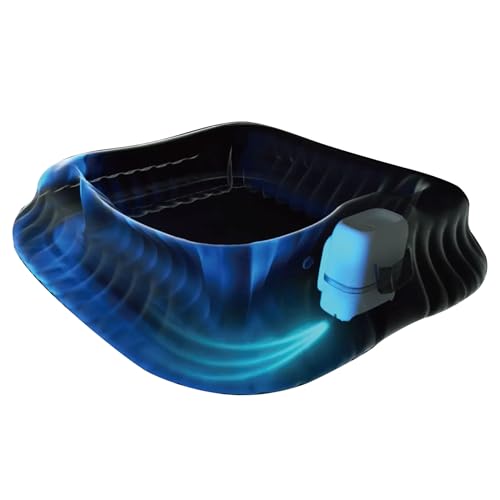 M Spa Urban Series Aurora Round Inflatable Outdoor Spa with LED Lights Black