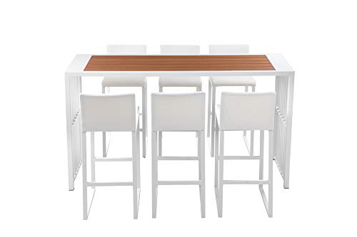 Pangea Home Milo 7 Piece Bar Set Teak
