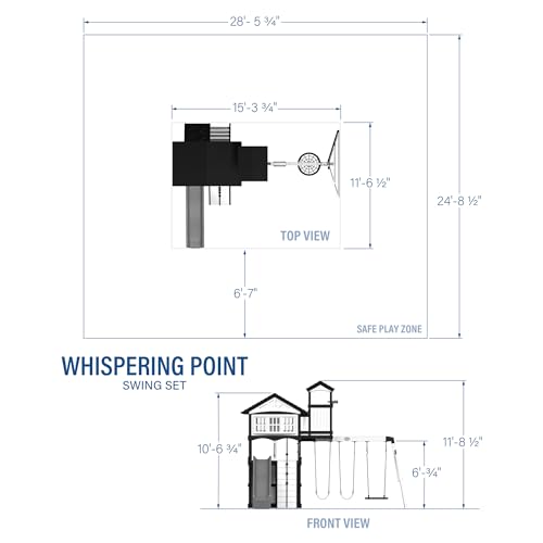 Backyard Discovery Whispering Point Cedar Swing Set Gray