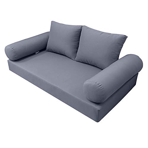 Prolinemax Style1 Twin-XL Outdoor Daybed Mattress Cushion Set Grey