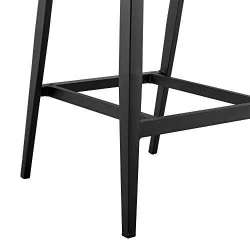 Armen Living Aileen Modern Patio Counter Chair Bar Stool Black