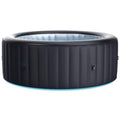 M Spa Urban Series Aurora Round Inflatable Outdoor Spa with LED Lights Black