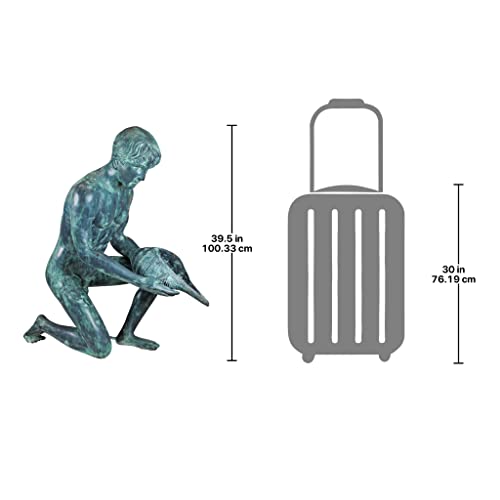 Design Toscano Man with Shell Statue Verdigris