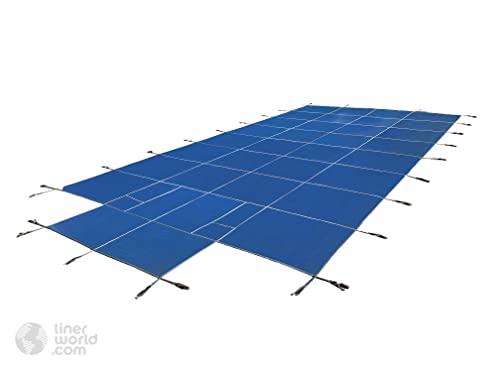 Quality Pool Products In-Ground Safety Cover 20'x40' Rectangle Radiant Blue