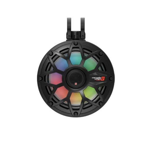 Cerwin Vega Mobile CV SH10F4B 10 Inch 300 Watts Marine Pod Speakers with LED Lighting Black Pair