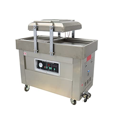 INTSUPERMAI Commercial Two Chamber Vacuum Sealer Stainless Steel Silver