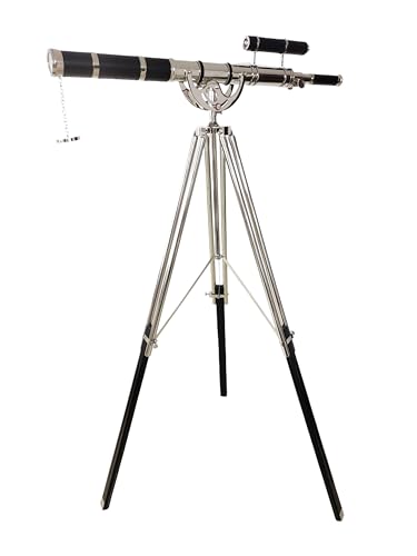 NAVIROCK Nautical Handcrafted Brass Telescope Chrome Finish